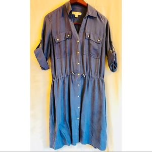 Michael Kors Blue Button Down Dress